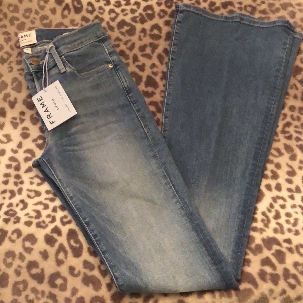Frame Denim Le High Flare Denim Jeans in Free Bird Size 24 - Picture 1 of 16